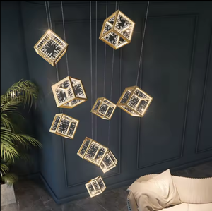 Zeal Lighting Lámparas colgantes Accesorios Escalera de techo alto Candelabros de cristal de vidrio Led de lujo - Product Image 4