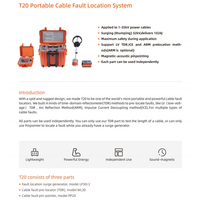 Sistema de localización de fallas de cable Tanbos T20 220V Tecnología TDR para probar y localizar mal funcionamiento de cable subterráneo