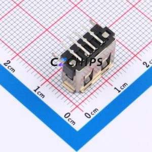 XUBF-012-0403-A USB Connector Bent Lead Through Hole Connector Type-A USB 2.0 Female Right Angle Insert - Product Image 2