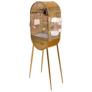 Oiseau Doré Villa Perroquet <span class=keywords><strong>Cage</strong></span> Grand Xuan Feng Pivoine Brodé Oeil Solide Motif Métal Transparent Bouton Ecologique Oiseau - Product Image 5