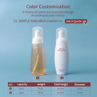 Bouteilles Distributrices de Mousse en Plastique PETG en Gros, OEM ODM, Logo Personnalisé, pour Nettoyant Visage, Shampoing Cils, Distributeurs de Mousse