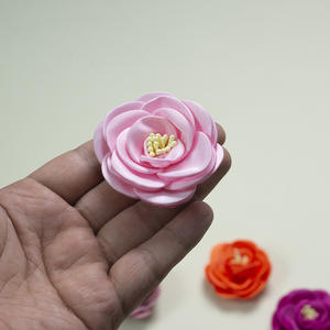 6cm hecho a mano borde quemado tridimensional Flor <span class=keywords><strong>de</strong></span> <span class=keywords><strong>seda</strong></span> núcleo estilo chino accesorios <span class=keywords><strong>de</strong></span> ropa horquilla zapatos sombreros bolsas ramillete - Product Image 2