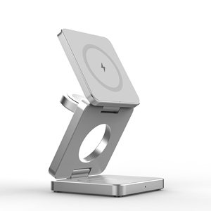 Arrivals Travel Station 2024 Nuevo Cargador Inalámbrico Plegable 3 en 1, Banco de Energía, Soporte para Teléfono <span class=keywords><strong>Celular</strong></span>, Cargador Magnético 3 en 1 de Moda - Product Image 3