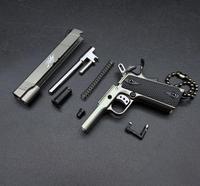Modèle de pistolet en métal de haute qualité 7,5 cm 1:3 Miniature Kimber 1911 Modèle de pistolet en alliage métallique Jouet pistolet porte-clés
