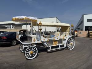 Fabricante de carruaje de caballos real Blanco/vagón de vehículo eléctrico de boda/carruaje eléctrico sin caballos de turismo - Product Image 1