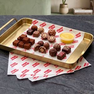 Custom Food Grade <b>Greaseproof</b> PE Coated Biodegradable <b>Paper</b> for Cake Chocolate Bread Snack Packaging with Logo - Product Image 5