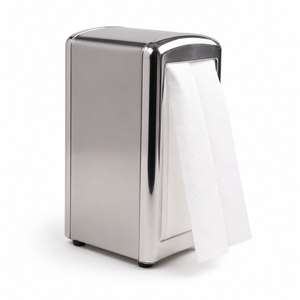 Serviettes en papier jetables blanches 1 pli, design en acier inoxydable, 6 plis, pour anniversaires - Product Image 5