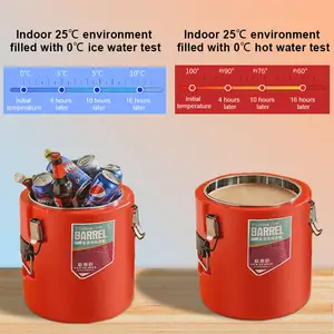 Melhor garrafa térmica do chá 50L isolamento térmico barril de aço inoxidável parede dupla isolada água garrafa para venda balde de gelo