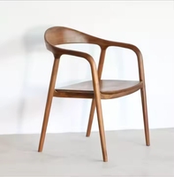 Chaise de bar/restaurant VL en bois massif naturel pour salle à manger