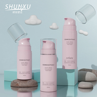 Bouteilles en mousse de soin de la peau de voyage rose en plastique de luxe 100 120 150ml vide cosmétique bouchon à vis pompe bouteille de lotion emballage cosmétique