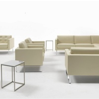 Ensemble de canapés en cuir pivotants modernes et luxueux pour salon et usage scolaire, canapé de bureau en cuir synthétique