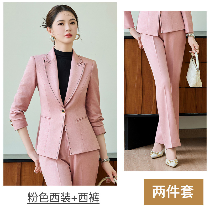 Pink suit with flared pants