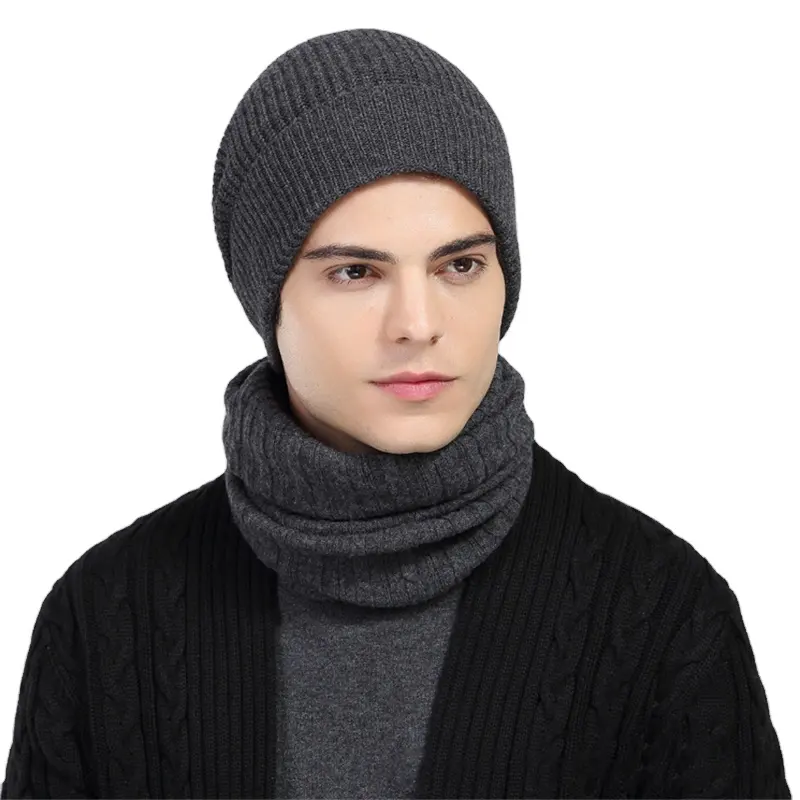 Bonnet de sport pour hommes, vente en gros, bonnet de cyclisme, logo personnalisé et écharpe infinity pour un ensemble