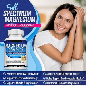 Complesso Elementare Mg <span class=keywords><strong>Formula</strong></span> 8 Professionale con Estratto Erboristico per Supporto Notturno e Muscolare, Massima Assorbimento, in Capsule - Product Image 4