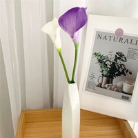Vente chaude Real Touch Coloré Artificielle PU Soie Calla Fleur Pour La Décoration De Mariage