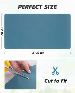 Blue 30*50cm <strong>Kitchen</strong> Counter Mat with Rubber Back ABSORBENT Dish Drying &amp; Coffee Maker Mats Bar <strong>Accessories</strong> - Product Image 6