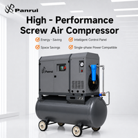 Compresseur d'air à vis portable monophasé 220V 60Hz, 10HP 7,5kW, pression de sortie stable de 8 à 13 bars, pour le traitement artisanal