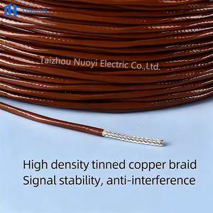 Câble d'extension de thermocouple blindé en acier inoxydable industriel 2*7*0.2mm, type T, <span class=keywords><strong>isolation</strong></span> PTFE/FEP, conducteur Cu-CuNi 24AWG - Product Image 2