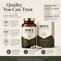 Complexe Herbal pour Hommes 1200mg en Capsules – Tribulus Terrestris, Maca, Ashwagandha, Horny Goat Weed, Saw Palmetto, Zinc D3 – Végétalien