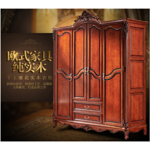 Armadio <span class=keywords><strong>in</strong></span> <span class=keywords><strong>Legno</strong></span> Massello Stile Americano per Camera da Letto Antica - Product Image 2