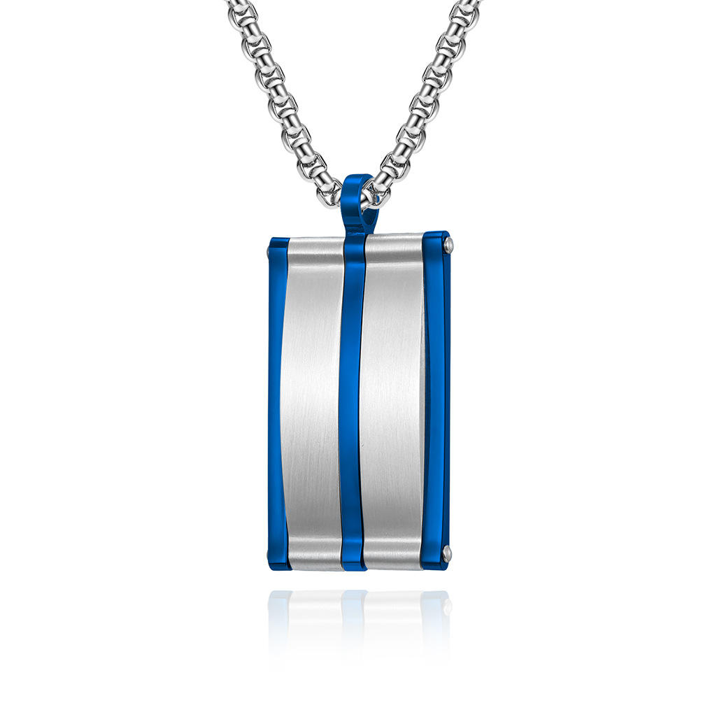 Blue Single Pendant Without Chain