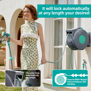 Enrouleur de tuyau <span class=keywords><strong>automatique</strong></span> mural rétractable de 15m, 25m, <span class=keywords><strong>35m</strong></span> avec rotation à 180° °   Support pivotant - Product Image 4