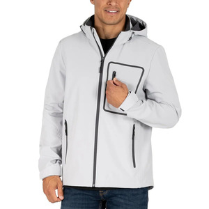 Achetez une veste softshell pour homme de qualité supérieure, fabriquée directement en usine, personnalisée, à capuche, écologique, pour la randonnée, dernière collection, imperméable - Product Image 1