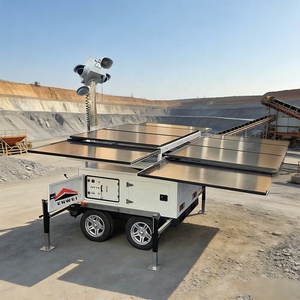 Factory Monitoring Solar Panels Cctv Trailer Large Solar Panels Security Trailer - Product Image 6