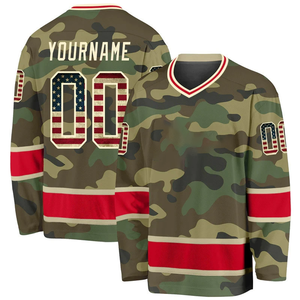 Jersey de Hockey sobre Hielo para Hombre Adulto, Personalizado OEM, Manga Larga, Ropa de Entrenamiento, Nombres de Jugadores Personalizados, Ropa Deportiva de Hockey sobre Hielo - Product Image 1