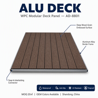 Plancher en bois composite moderne, étanche et à faible entretien, avec hauteur réglable, pour jardin, patio et sous-sol – Direct Usine