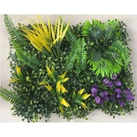 Mur végétal artificiel en plastique pour intérieur, haie artificielle, fausses plantes grimpantes pour salon, mur végétal artificiel extérieur en herbe verte
