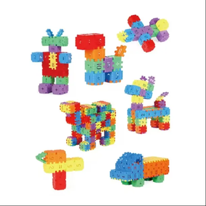 Alta calidad niños educativos 64 piezas colorido DIY rompecabezas cuadrado bloques de construcción juguetes de plástico precio barato - Product Image 2
