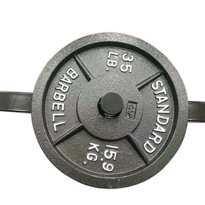 Ensemble d'assiettes de poids sans vernis de cuisson PJ Plaques de poids en fonte d'haltérophilie d'haltères de gymnastique - Product Image 3