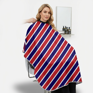 New Custom Printed Waterproof Eco-Friendly Barber Capes Unique Eye-Catching Personalized Silk Polyester Barbershop Haircut Capes - Product Image 5