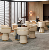 Chaise simple moderne de luxe et table de négociation d'hôtel ensemble pour bureau de réception d'affaires et utilisation de salon de loisirs