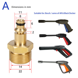 Conector <span class=keywords><strong>de</strong></span> <span class=keywords><strong>Alta</strong></span> Presión M22 Adaptador <span class=keywords><strong>para</strong></span> Pistola <span class=keywords><strong>de</strong></span> Lavadora a Presión Karchers Lavor Bosch AR - Product Image 5