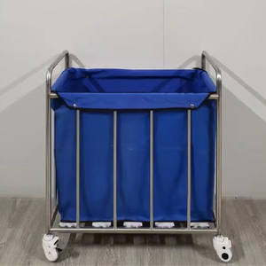 Camión para Ropa Sucia de Hospital, Camión de Acero Inoxidable para Desechos, Limpieza Matutina de Ropa, Características: Equipo de Lavandería Comercial - Product Image 4