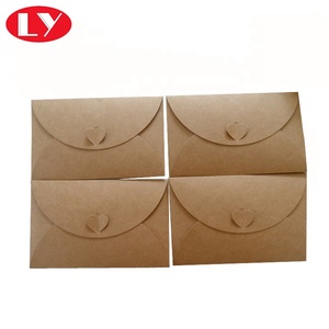 Unique Close Recycled <strong>Brown</strong> Kraft Paper <strong>Envelope</strong> Custom Logo Printed <strong>Small</strong> Gift <strong>Envelopes</strong> - Product Image 2