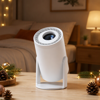 Projecteur LED Portable LCD Mini Turn1 pour Cadeau de Noël, OEM d'usine, Android 14, 200 ANSI, 720P Natif, WiFi 6, 5.2, 50000H