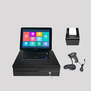 硬件桌面pos系统成套设备商店超市pos系统带扫描仪的DLSUM pos系统