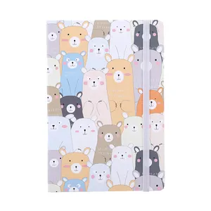 School supplier so cute cat dog printed notebook dotted lined 80 sheets cute paper notebook for kids