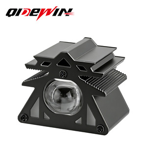 Triangular Motorcycle <b>Spotlight</b> With Evil Eye 12V White Yellow Flashing Waterproof Aviation Aluminum Retrofit Light - Product Image 3