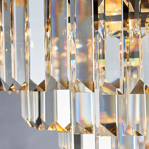 Lampadario Moderno 2022 in Ferro Oro Rosa con Cristalli Rosa, Lampade Decorative per Soggiorno, Illuminazione LED, Lampadario in Cristallo - Product Image 4