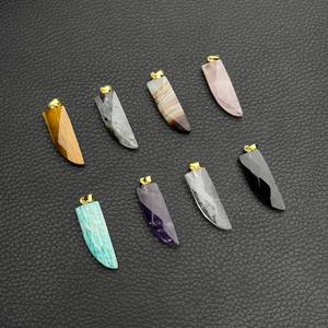 Amazonite kalung liontin lapis emas, perhiasan kalung penyembuhan biru kristal Bezel - Product Image 4