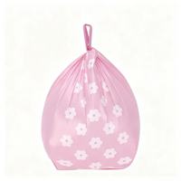 Sacs à déjections pour animaux de compagnie en PLA rose fleur de cerisier, tendance, essentiels pour la promenade des chiens en extérieur, biodégradables, avec fermeture autocollante