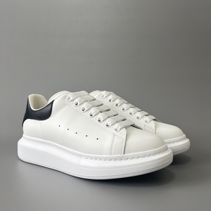 Nouveauté 2024, baskets plateforme unisexes, chaussures plates en cuir blanc et noir, grandes tailles 35-45, style designer, chaussures de skate - Product Image 4