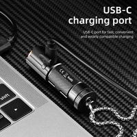 Mini EDC Cool Cou Décoration Rechargeable LED Lampe De Poche Porte-clés Torche Camping Voyage Éclairage De Secours Escaliers Lumières