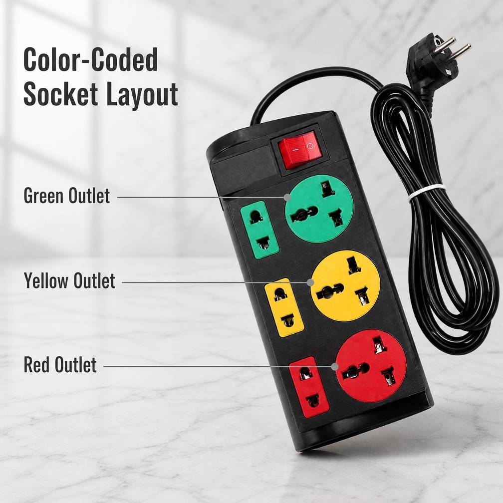 Home-use Extension Socket with Switch 6 Outlets 2m 3 USB Charging Port European Standard New Total Control Switch Socket · image 3
