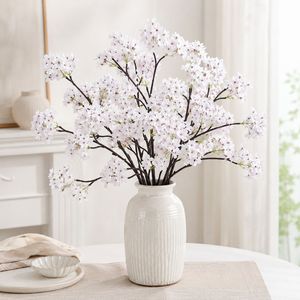 Bouquet de 6 têtes de branches de fleurs de poirier simulées Dream Castle, arrangement floral artificiel pour la décoration de la maison et des hôtels - Product Image 2