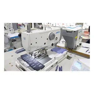 Máquina de ojales JACK, máquina de coser industrial con orificio de botón computarizado para jeans, material pesado